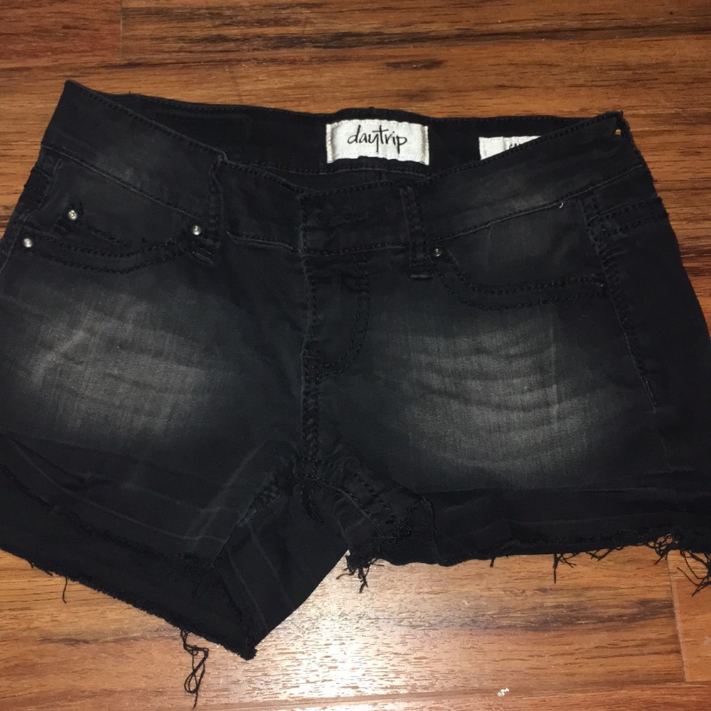 Black Jean Shorts
